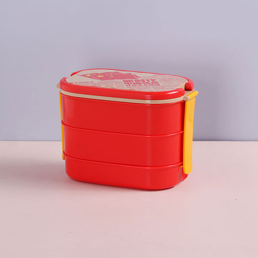 時代特色提手三層餐盒